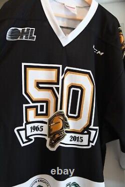 Game Worn London Knights Max Domi Autographed 50th Anniversary Season Jersey