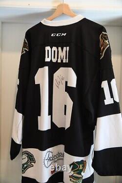 Game Worn London Knights Max Domi Autographed 50th Anniversary Season Jersey