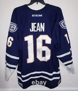 Greenville Road Warriors Kyle Jean Game Worn Hockey Jersey ECHL Autographed