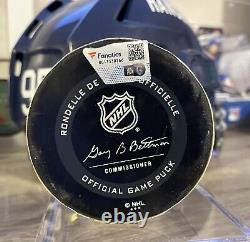 Henrik Lundqvist FINAL GAME Game Used Puck Fanatics NY Rangers Vs Canes 8/3/20