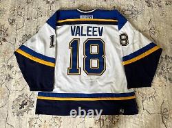 Igor Valeev Game Used Worn St Louis Blues White Jersey