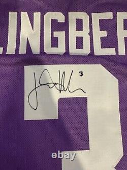 John Klingberg hockey fights cancer pre-game worn jersey Signed Dallas Stars COA
