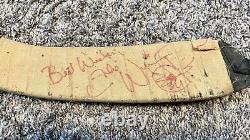 John Ogrodnick #25 Detroit Red Wings game used hockey stick with COA WithMascot auto