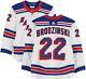 Jonny Brodzinski New York Rangers Game-used #22 White Set 3 Jersey Item#13365271