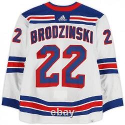 Jonny Brodzinski New York Rangers Game-Used #22 White Set 3 Jersey Item#13365271
