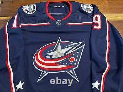 Liam Foudy Adidas Game Issue Home Columbus Blue Jackets Jersey