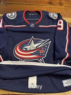 Liam Foudy Adidas Game Issue Home Columbus Blue Jackets Jersey