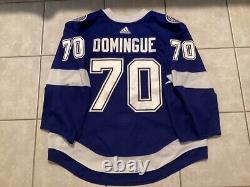 Louie Domingue Tampa Bay Lightning Game Worn Jersey Photo Matched 18/19 Season