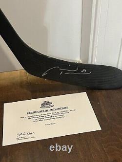 Marian Hossa Game Used Autographed Hockey Stick Blackhawks HOF, COA NHL Alumni