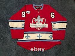 Matt Connor Game Used Worn Maine Nordiques Red Jersey NAHL