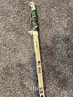 Minnesota North Stars Basil McCrae Game Used Hockey Stick Autographed