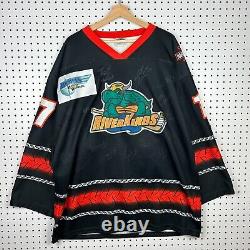 Mississippi Riverkings Harley Davidson Hockey Jersey 56 GAME Used Signed RARE