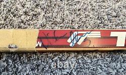 Nick Lidstrom Detroit red wings game used & signed rookie year stick 91-92 withcoa