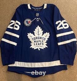 Nick Shore 2019-20 Game Worn Used Toronto Maple Leafs Hockey Jersey HOF Game