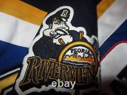 Peoria Rivermen Ryan MacMurchy Game Used Minor League Hockey Jersey 56 Fight