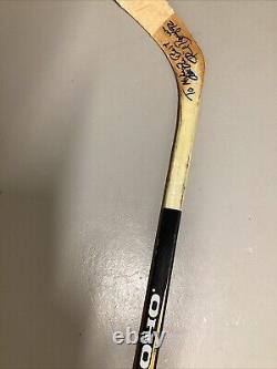 Phil Bourque Game Used Autographed Hockey Stick