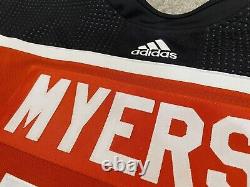 Philadelphia Flyers Reverse Retro Game Worn Used Myers MIC Adidas Jersey 58