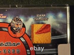 Quad Emblem Game Used Calgary Flames Kiprusoff Vernon Talbot McElhinney #/3