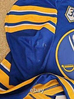 Ryan Miller Night Jacob Bryson Buffalo Sabres Game Used Worn Jersey COA Patch