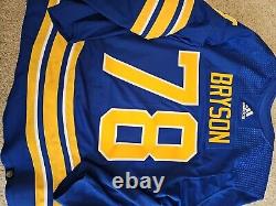 Ryan Miller Night Jacob Bryson Buffalo Sabres Game Used Worn Jersey COA Patch