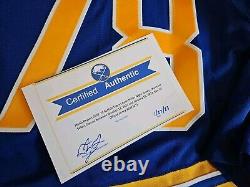 Ryan Miller Night Jacob Bryson Buffalo Sabres Game Used Worn Jersey COA Patch