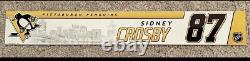 SIDNEY CROSBY 18-19 Pittsburgh Penguins Road Locker Room Game Used Nameplate