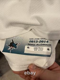 San Jose Sharks Game Used Jersey Freddie Hamilton #75. Size 56. 2013/14