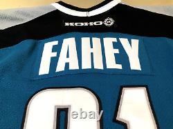 San Jose Sharks Game Worn NHL Jersey 2003-04 Jim Fahey #21 2nd set size 52 KOHO