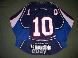 Sebastien Cyr Trois Rivieres Caron et Guay game worn jersey LNAH Photomatched 9x