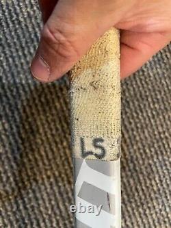 Tristan Jarry Pittsburgh Penguins Game Used Signed Goalie Hockey Stick Cracked