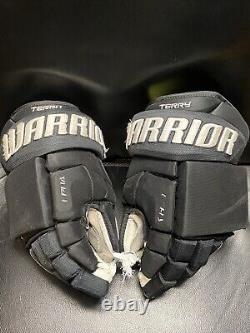 Troy Terry Game Used Worn ANAHEIM Ducks Hockey Gloves PHOTOMATCHED