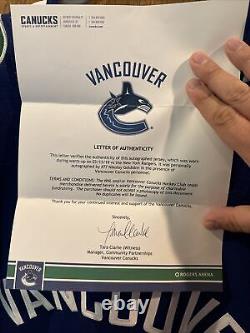 Vancouver Canucks Game Used Pride Night Warmup Signed Goldobin Sz 56