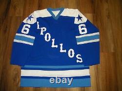 Vintage 1979-80 Paul Popiel Houston Apollos Game Used Hockey Jersey Great Shape