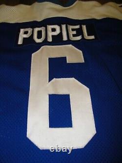 Vintage 1979-80 Paul Popiel Houston Apollos Game Used Hockey Jersey Great Shape