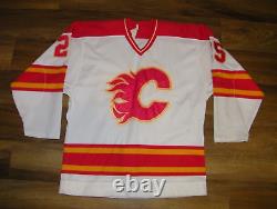 Vintage Calgary Flames Game Used Hockey Jersey #25 Bullard, Nieuwendyk, Autograph