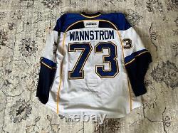 Wannstrom Game Used Worn Traverse City St Louis Blues White Jersey