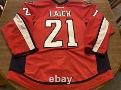 X2 Washington Capitals Game Used Worn Jersey Brooks Laich WITH WEAR REPAIRS x2